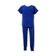 thumbnail image 2 of Conjunto de uniforme médico para mujer, ropa de trabajo, camiseta de manga corta y pantalones deportivos lavables a máquina Azul real, 2 of 9