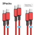 thumbnail image 1 of Cshidworld USB-C Cable USB C a USB C [3/6/6 Pies, Paquete de 3], Carga Rápida, Compatible con iPhone 15 Samsung Galaxy S22 S21 S20 S22+ Ultra 5G Note 20/10, Modelo Pixel XL -7 y Laptop Tablet, 1 of 7