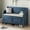 Blue, variant on Ottoman Bench with Storage Solid Wood Entryway Multifunctional Removable Cushion Storage Bench with Safety Hinge
