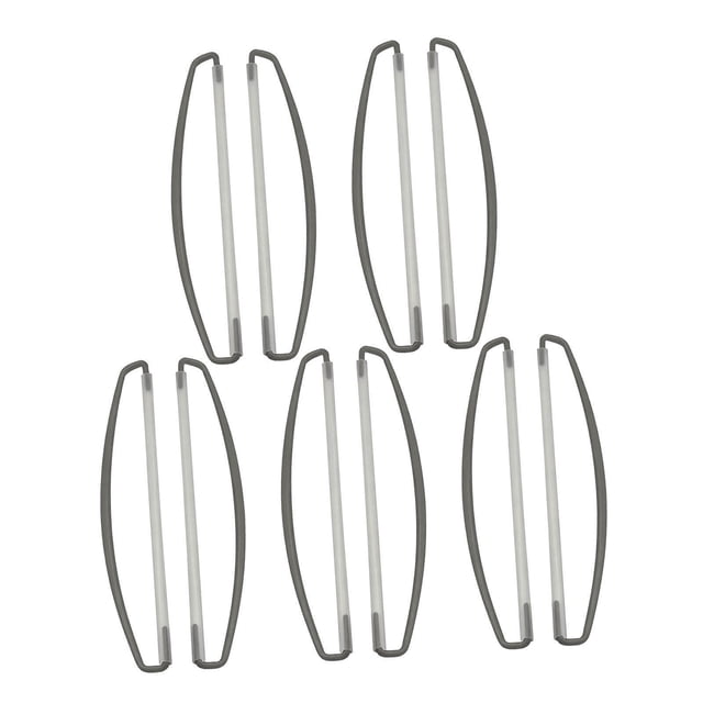 Terraxo 10 Pcs Poteaux de Bannière à Main Poignée Ergonomique Support de Drapeau à Main Bâtons à Main Tige de Bannière Rétractable Portable Sécurisée Antidérapante Adaptée pour Gris 24cm