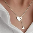 thumbnail image 1 of Adornos para San Valentín, regalos para San Valentín, collar de corazón, rosario, collar de acero inoxidable para mujer, accesorios de moda dorados para niña, regalo de San Valentín, collares para muj, 1 of 7
