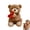 Brown, variant on Bear with Bouquet, 11.8/15 inch Rose Plush Bear Stuffed Animal Holding Flowers, Romantic Valentines Gifts for Girlfriend, Wife, Mom, Perfect Birthday Christmas