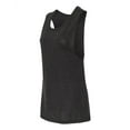 thumbnail image 2 of BELLA + CANVAS - Women's Flowy Scoop Muscle Tank - 8803 - Black Heather - Size: L, 2 of 5