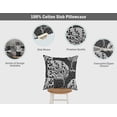 thumbnail image 3 of Vargottam Square Pillow Cover - Decorative Pillow Covers12x12 Inches,PrintedWhite & BlackThemePillowcase, DecorativeSquareCushionCovers, 3 of 4