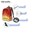 thumbnail image 5 of Daiia Red Gold Glitter Vintage Canvas Backpack for Men and Women ,Hiking Backpack,Travel Laptop Bag for School,Large Capacity Backpack, 5 of 8