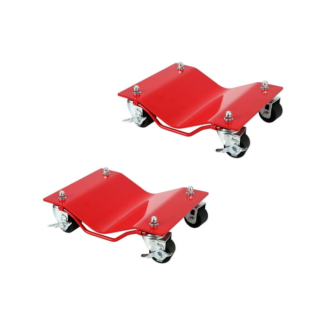 Yiwa Ensemble de Roues de Véhicule, Ensemble de 2 Roues de Déménagement pour Voiture, Roues en Acier de 3 Pouces, Supporte jusqu'à 4000/5000 Lb