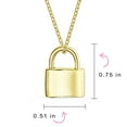 thumbnail image 4 of Bling Jewelry Womens X - Monogram Lock Pendant Charm Lovers Padlock Necklace Gold Plated 16 Inch, 4 of 4