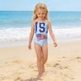thumbnail image 5 of CCRFTGI 4th of July Girls Swimsuit Summer Beach Bathing Suit One Piece Patriotic USA Flag Swimwear Beach Adjustable Strap Girls Clothes Bathing Suits for Kids Light Blue 12-13 Years, 5 of 8