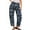 ZC Dark Blue, variant on Womens Casual Pants Retro Leopard Print Ankle Length Cropped Barrel Jeans Plus Size Trousers Loose Slacks for Women Gold L