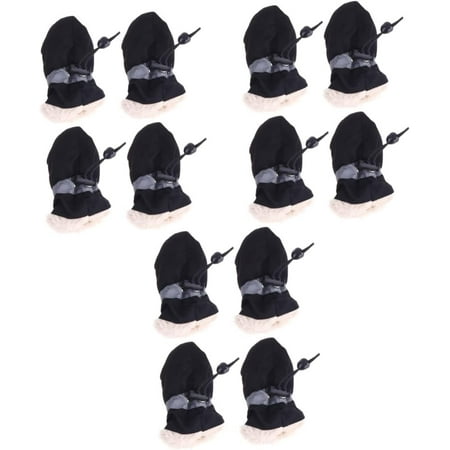 12 Pcs Dog Anti Slip Sole Puppy Shoes Antiskid Pet Shoes Medium Dog Protector Protective Case Dog Boots Dog Shoes Boots for Dogs Boots Shoes Black Autumn and Winter Shoes for Dogs