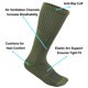 thumbnail image 2 of Calcetines Falari US Army Military, 4 pares, verdes 10-13, 2 of 7
