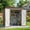 6' x 8'-Brown, variant on Asofer 6'x4' Outdoor Storage Shed, Heavy Duty Metal Garden Shed with Lockable Higher Hinged Door, Tool Storage for Patio, Backyard, Lawn, Dark Gray