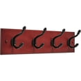 thumbnail image 1 of 24" 4 Peg Cherry/Matte Black Hat/Coat Rack, 1 of 1
