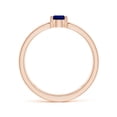 thumbnail image 2 of ANGARA Natural Pear Sapphire Solitaire Parallel Split Shank Ring in 14K Rose Gold for Women (Size-6x4mm) | September Birthstone, Anniversary, Jewelry Gift for Women | Natural Blue Sapphire Ring, 2 of 9