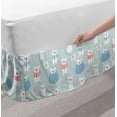 thumbnail image 2 of Nursery Bed Skirt, Polar Bears in Blanket with Romantic Hearts Backdrop Hand Drawn Animals, Elastic Bedskirt Dust Ruffle Wrap Around for Bedding Decor, 4 Sizes, Pale Blue Coral Blue, by Ambesonne, 2 of 2