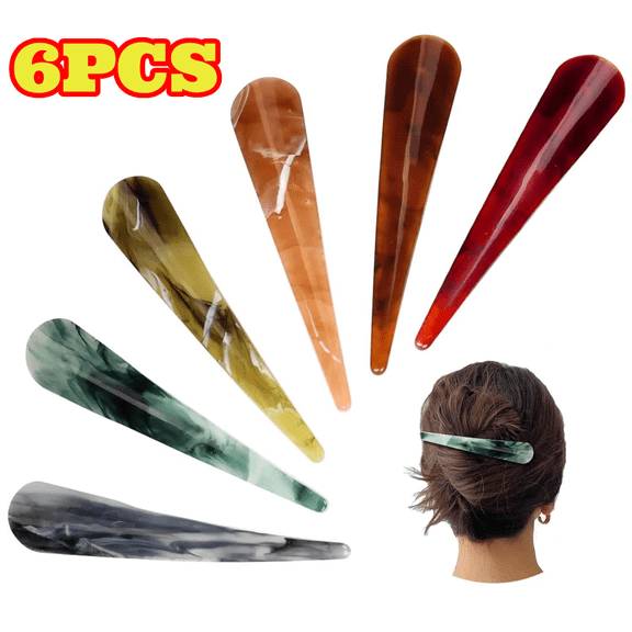 6pcs Large Alligator Hair Clips for Thick and Thin Hair, 5.5 inch Non-Slip Duckbill Metal Clips for Women Girls