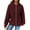 Wine, variant on Duoif Womens Jacket, Ladies' Fashionable Casual Autumn and Winter Solid Color Loose Hooded Jackets for Women Black L