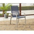 thumbnail image 3 of COSCO Outdoor Living Paloma Steel Patio Dining Chairs, Navy Blue Sling, Sand Steel Frame, 6-Pack, 3 of 11