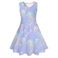 thumbnail image 3 of Asxite Girls 4-13 Years Print Sleeveless Crewneck Graphic red Dress, 3 of 4