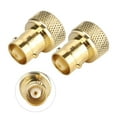 thumbnail image 3 of Conector adaptador de conversión BNC hembra a SMA macho dorado, 2 uds., 3 of 8