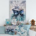 thumbnail image 3 of Designart Two Fishing Boats Before A Storm Anchored FLOAT FRAME WALL ART, 3 of 4