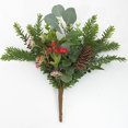 thumbnail image 3 of Artificial Leaf Pick Realistic Fake Greenery Stem Faux Leaf Branch for Christmas, 3 of 10