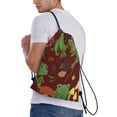thumbnail image 3 of Kdxio Frogs and Mushrooms Print Drawstring Backpack Bag,Waterproof Draw String Back Sack, Gym Drawstring Bags Swim Bag For Unisex, 3 of 9
