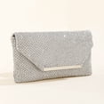 thumbnail image 4 of Bolso De Noche Bolso de noche con diamantes de imitación para mujer, con lentejuelas, purpurina, para fiesta de boda, de mano tipo sobre, 4 of 5