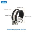thumbnail image 2 of Unique Bargains T-Bolt Hose Clamp 4Pack 48-51mm Rubber Cushion Metal Intake Intercooler Clamps, 2 of 4