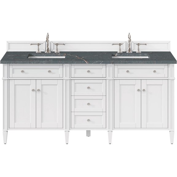 James Martin Vanities 650-V72-Fpbl Brittany 72" Free Standing Double Basin Poplar Wood
