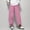 Pink, variant on IDALL Linen Pants Women Lounge Pants Women Pants Cotton Casual Home Female High Waisted Pants Women'S Pants Green L