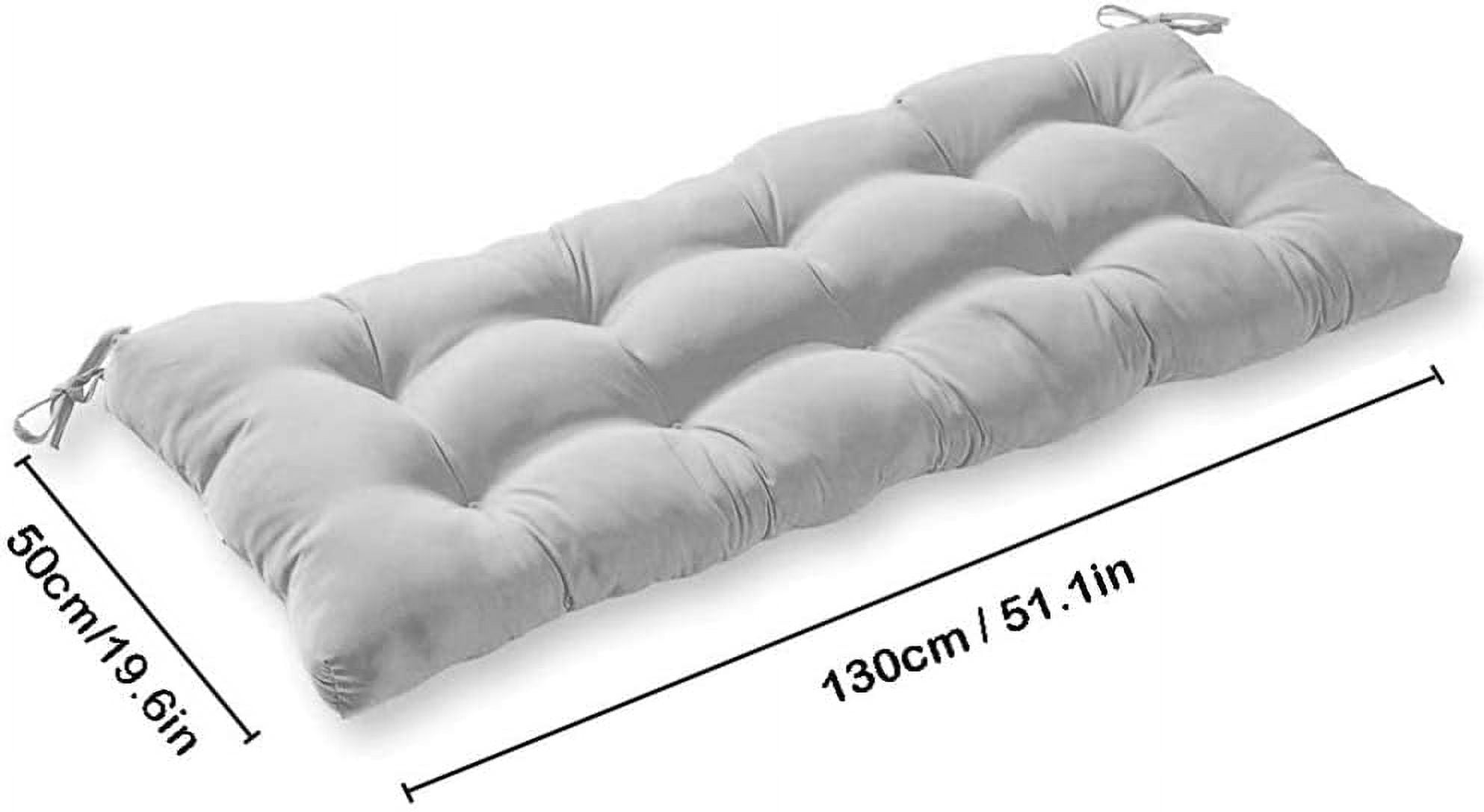 Namzi 1 Pcs 51*20inch Bench Cushion, Outdoor Bench Cushion for Patio & Garden, Heavy Duty Outdoor Furniture Cushion for Porch Seating,Grey