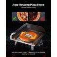 thumbnail image 4 of Horno de pizza VEVOR para exteriores, 30 cm, a gas propano, portátil, con rotación eléctrica, piedra para pizza gruesa, bolsa de transporte, ideal para exteriores, patios, jardines y camping. negro, 4 of 9