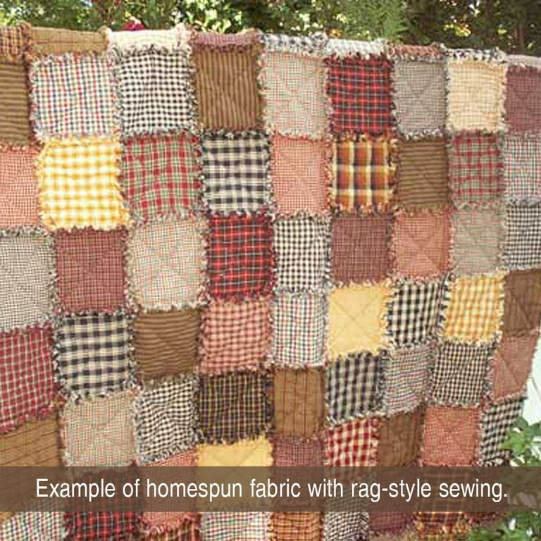 Honey 4 Gold Yellow Plaid Homespun Cotton Fabric - Sold by the Yard