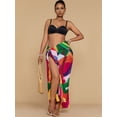 thumbnail image 4 of Bsubseach Colorful Florals Sarong for Women Swim Suit Cover Up Pareo Wraps Beach Long Skirt, 4 of 7