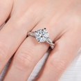 thumbnail image 6 of Silvago Jewel Brilliant 2.4 Ct Round Cut Lab Created Diamond Wedding Ring - Stamped 14k White Gold Over Ring - Twisted Wedding Anniversary Ring - Gift for Women's - Promise Engagement Ring, 6 of 9