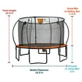 thumbnail image 3 of Bounce Pro 15ft Trampoline with SteelFlex Enclosure with Fabric Basketball, Phone Pouch, Flashlite Zone game, Electron Shooter, 4 socks & Double Net, 3 of 16