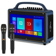 Portable Karaoke Machine Systems Wireless BT Streaming Loudspeaker for Adults&Kid,14HD Touch Screen/Android 12/4+64G,Support Microphone/WiFi/USB/SD/PC/TV/Phones/HDMI