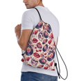 thumbnail image 4 of Yiaed record rock Skull lips Print Drawstring Bags Drawstring Backpack Bulk String Back Pack Gym Sport Bag-Small, 4 of 5