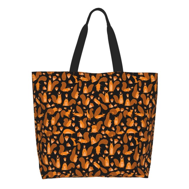 Disketp Cute Squirrel Bolsa Tote Estampada para Mujer, Bolso de Hombro y de Mano para Compras y Viajes