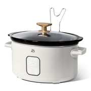 Beautiful 6 Qt Programmable Slow Cooker, White Icing by Drew Barrymore