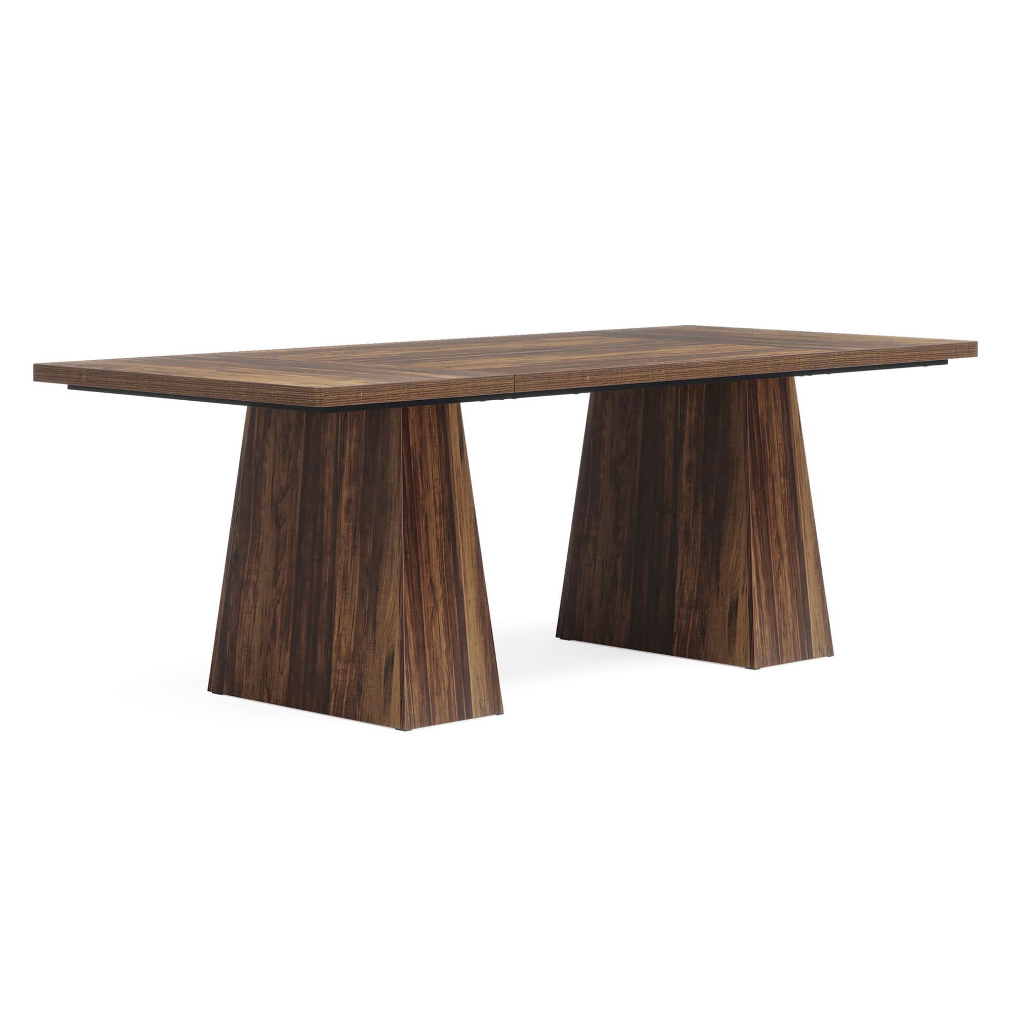 MAYEERTY 63 Inch Farmhouse Dining Table, Rectangular Wood Kitchen Table for 6 People with Tapered Legs