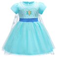 thumbnail image 1 of Disney Frozen Elsa Anna Princesa Vestido Blancanieves Aurora Jasmine Rapunzel Cenicienta Ariel Disfraces Niñas Fiesta de cumpleaños Ropa 5-6T (Tag130) Gao Jinjia LED, 1 of 2