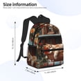 thumbnail image 4 of Picia Cat Asleep Among Flowers Large Capacity Backpack Classic Style Backpack Casual Backpack Water-Resistant School Work Travel Outdoor Backpack, 4 of 8