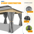 thumbnail image 6 of COBIZI Outdoor Gazebo 12x20 Patio Gazebo with Netting and Curtains Waterproof Gazebo with Double Roof Large Backyard Gazebo with Metal Steel Frame for Backyard, Lawn, Party, Garden, Gray, 6 of 11
