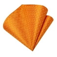 thumbnail image 4 of Ties for Men Plaid Neckties and Pocket Square Clip Sets for Men Formal Business Necktie Orange, 4 of 6