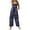 BF46_Navy, variant on Lumtrix Christmas Dressy Jumpsuits for Women Spaghetti Strap Holiday Overall Christmas Snowflake Printed Wide Leg Rompers Pants with Pockets Deep Red 3XL