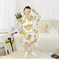 thumbnail image 6 of Dailycode Wearable Blanket Hoodie Oversized Sherpa Flannel Blankets with Pocket for 3-14 Year Old Duck and Bubbles, 6 of 7