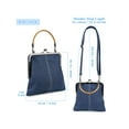 thumbnail image 3 of Gustave Women Denim Crossbody Handbag Purse Kiss Lock Vintage Clutch Evening Bag Top Handle Shoulder Satchel Bags, Blue, 3 of 9