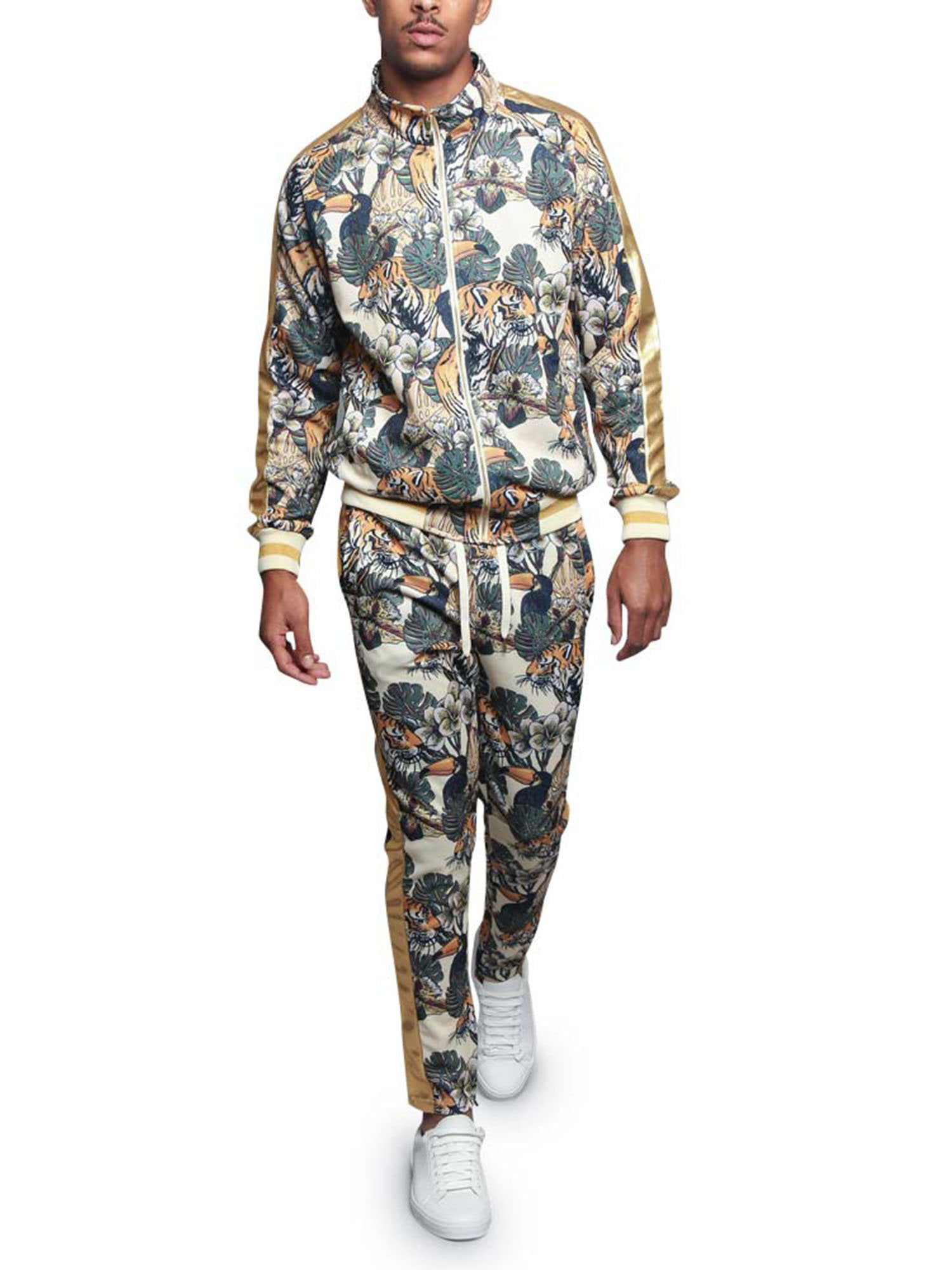 G-Style USA Royal Floral Tiger Track Suit